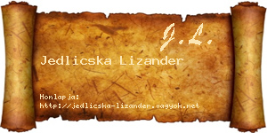 Jedlicska Lizander névjegykártya